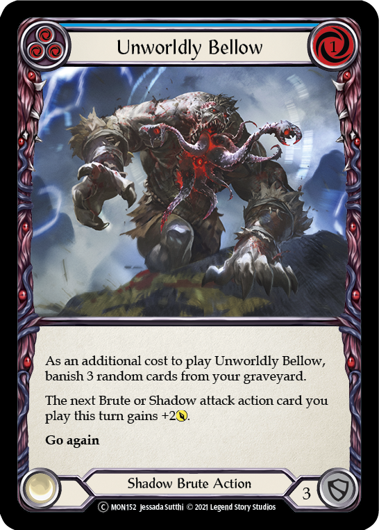 Unworldly Bellow (Blue) [U-MON152-RF] (Monarch Unlimited)  Unlimited Rainbow Foil | Good Games Morley