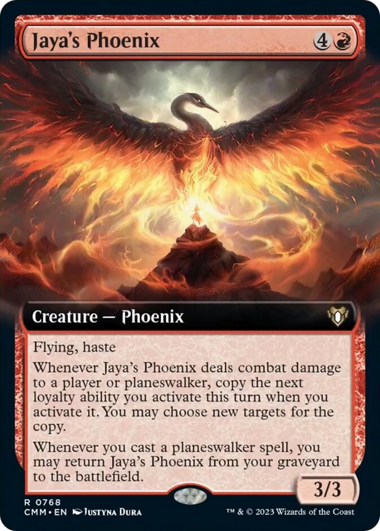 Jaya's Phoenix (Extended Art) [Commander Masters] | Good Games Morley
