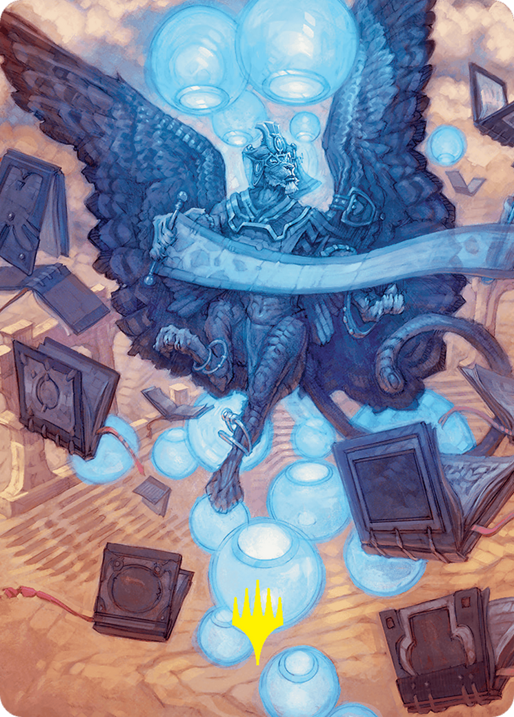 Sphinx of Forgotten Lore Art Card (33/54) (Gold-Stamped Signature) [Foundations Art Series] | Good Games Morley