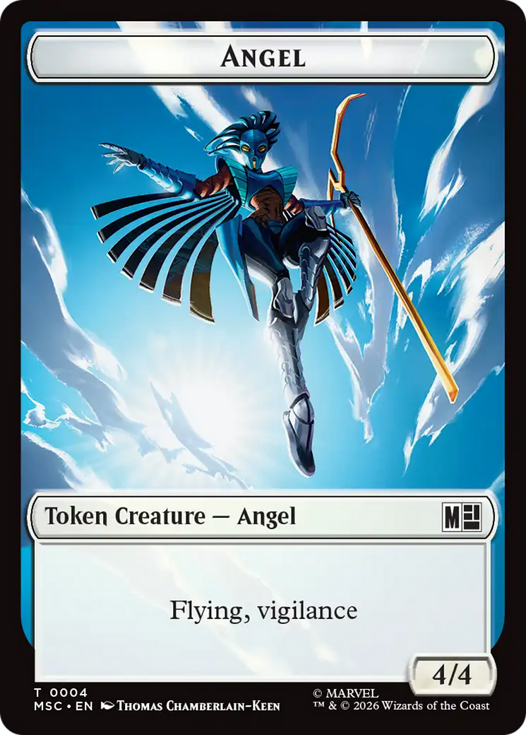 Angel (004) // Vibranium (015) Double-Sided Token [Marvel Super Heroes Commander Tokens] | Good Games Morley