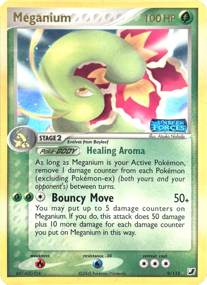 Meganium (9/115) (Stamped) [EX: Unseen Forces] | Good Games Morley