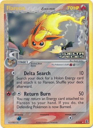 Flareon (5/113) (Delta Species) (Stamped) [EX: Delta Species] | Good Games Morley