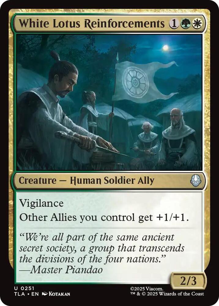 White Lotus Reinforcements 251/286 (Avatar: The Last Airbender)  - Foil | Good Games Morley
