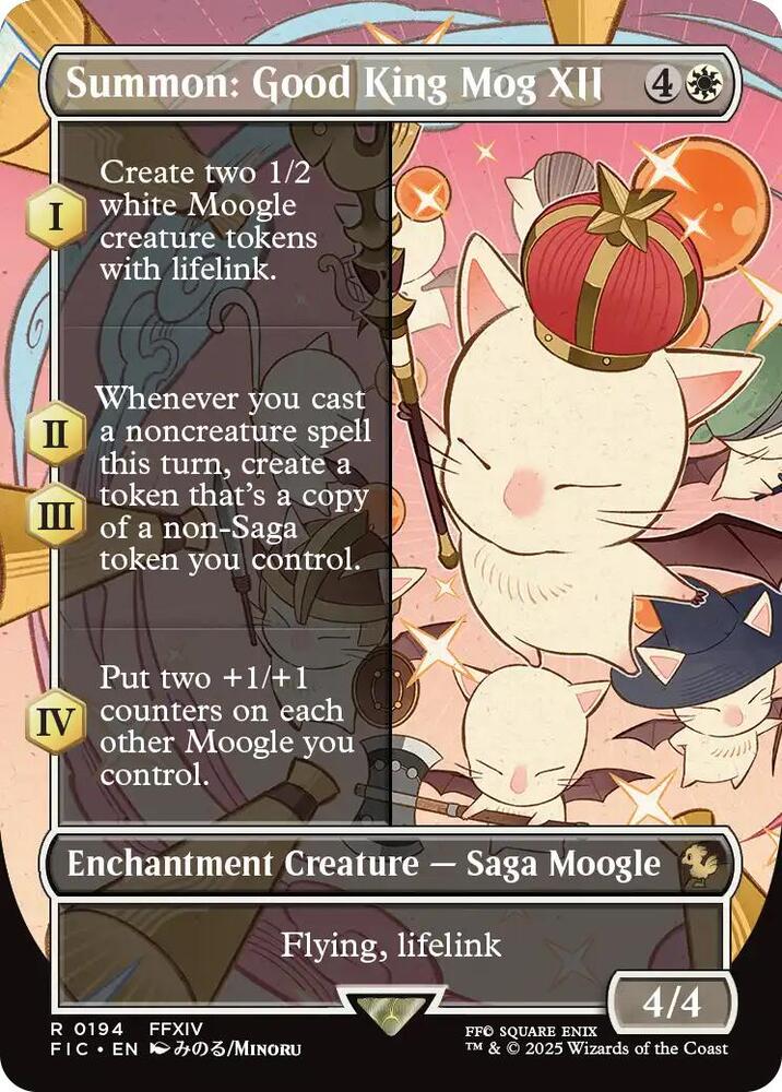 Summon: Good King Mog XII 194 (Commander: FINAL FANTASY)  - Borderless Foil | Good Games Morley