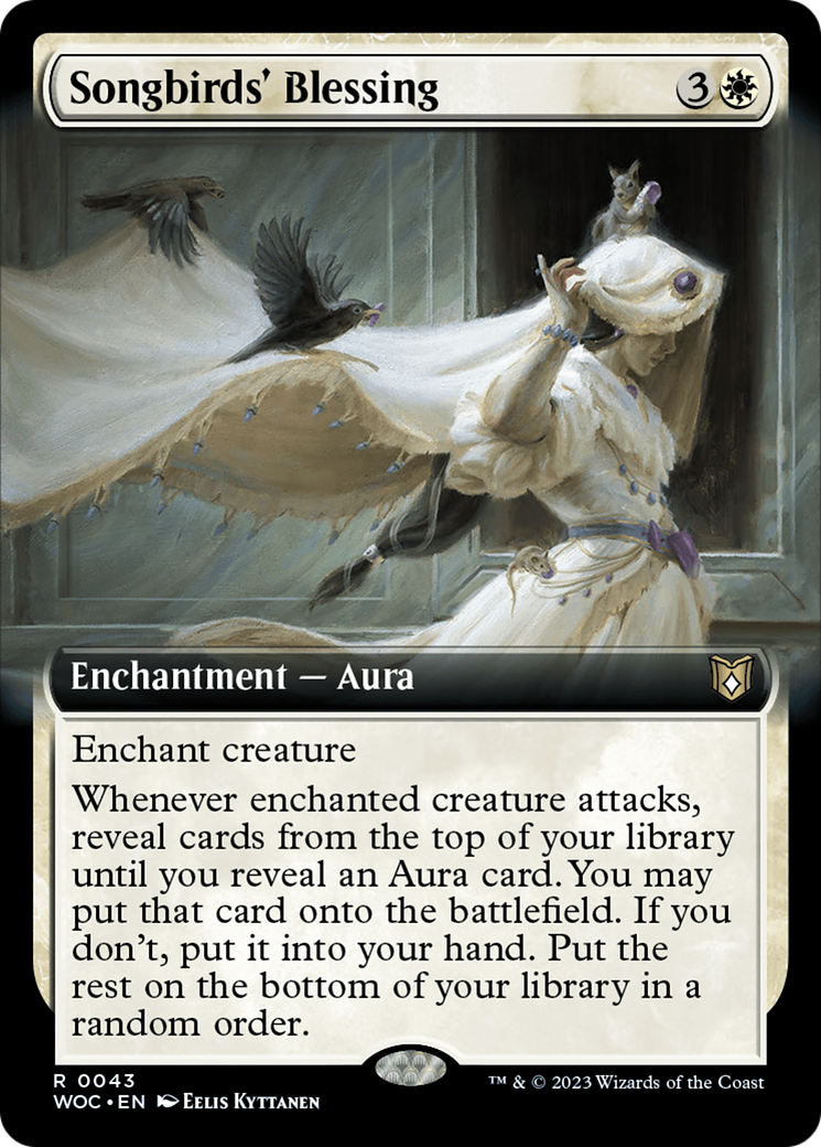 Songbirds' Blessing (Extended Art) [Wilds of Eldraine Commander] | Good Games Morley