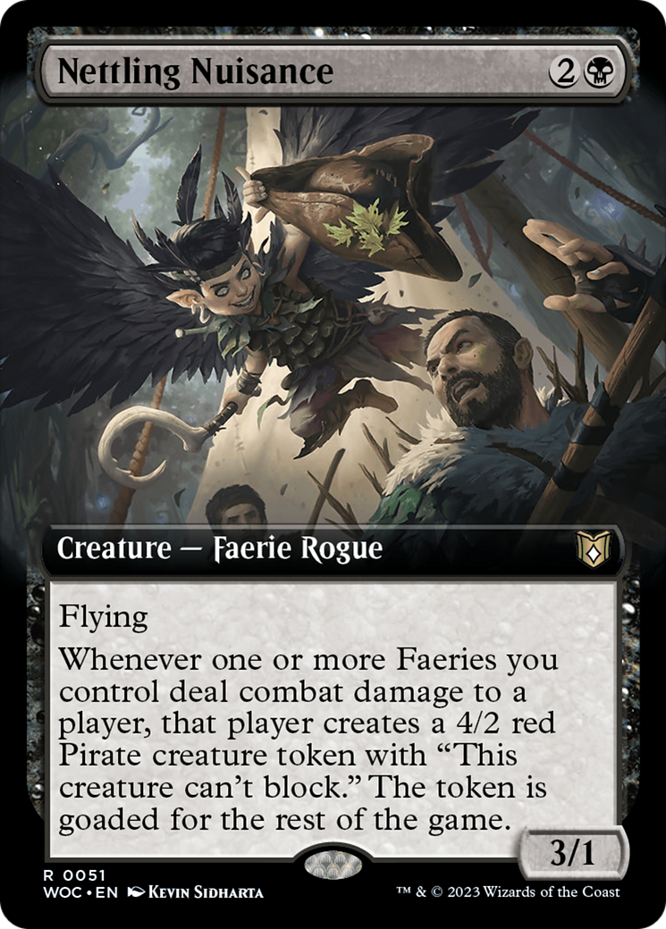 Nettling Nuisance (Extended Art) [Wilds of Eldraine Commander] | Good Games Morley