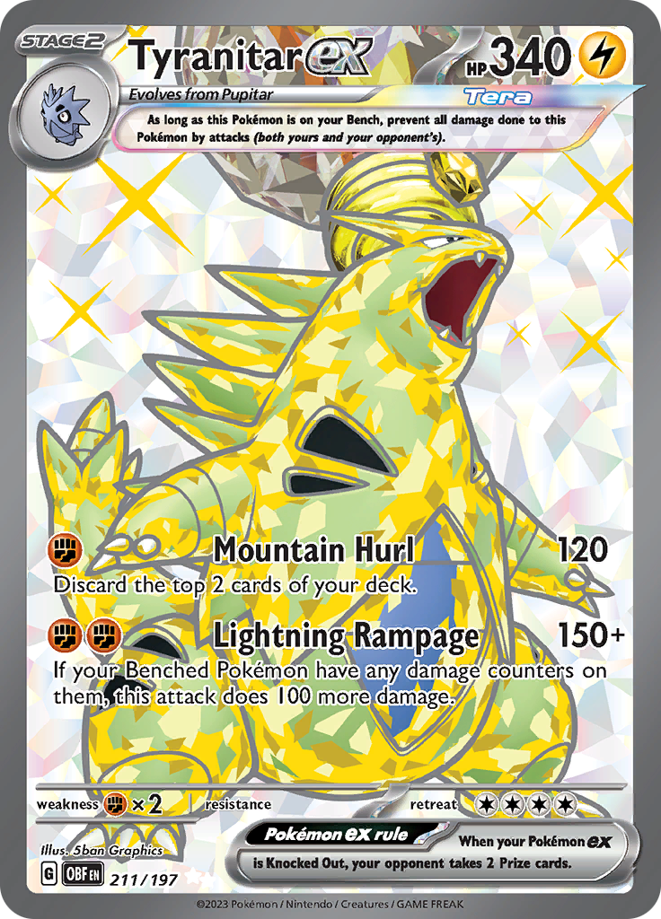 Tyranitar ex (211/197) [Scarlet & Violet: Obsidian Flames] | Good Games Morley