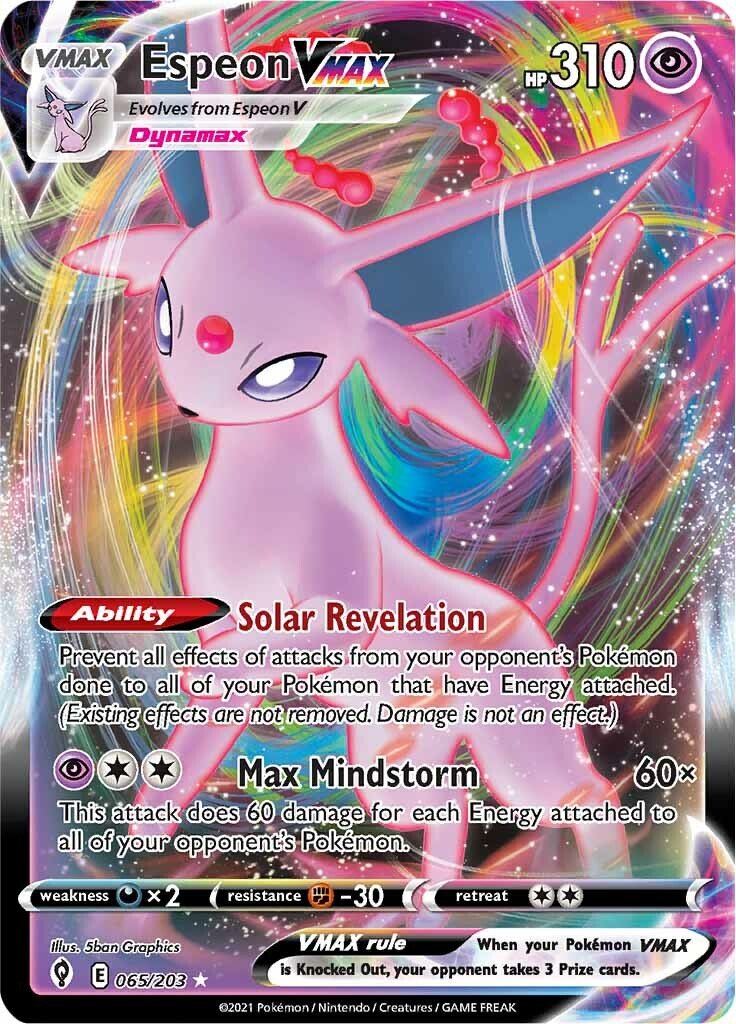 Espeon VMAX (065/203) [Sword & Shield: Evolving Skies] | Good Games Morley