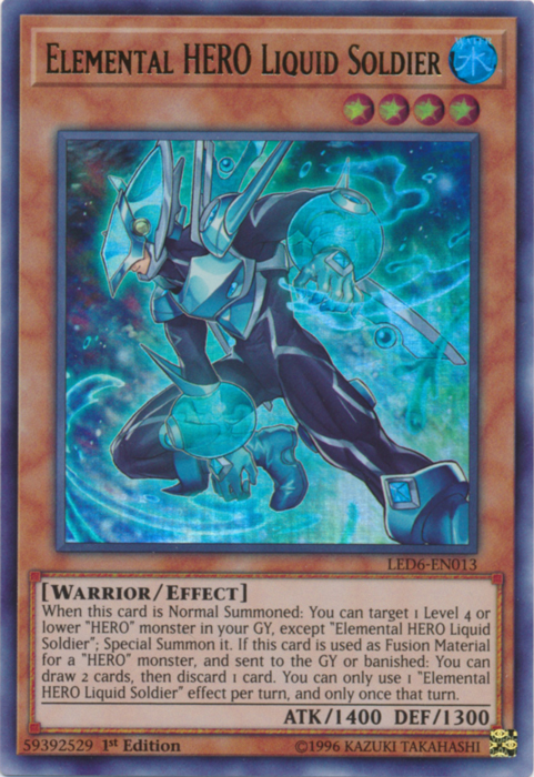 Elemental Hero Liquid Soldier [LED6-EN013] Ultra Rare | Good Games Morley
