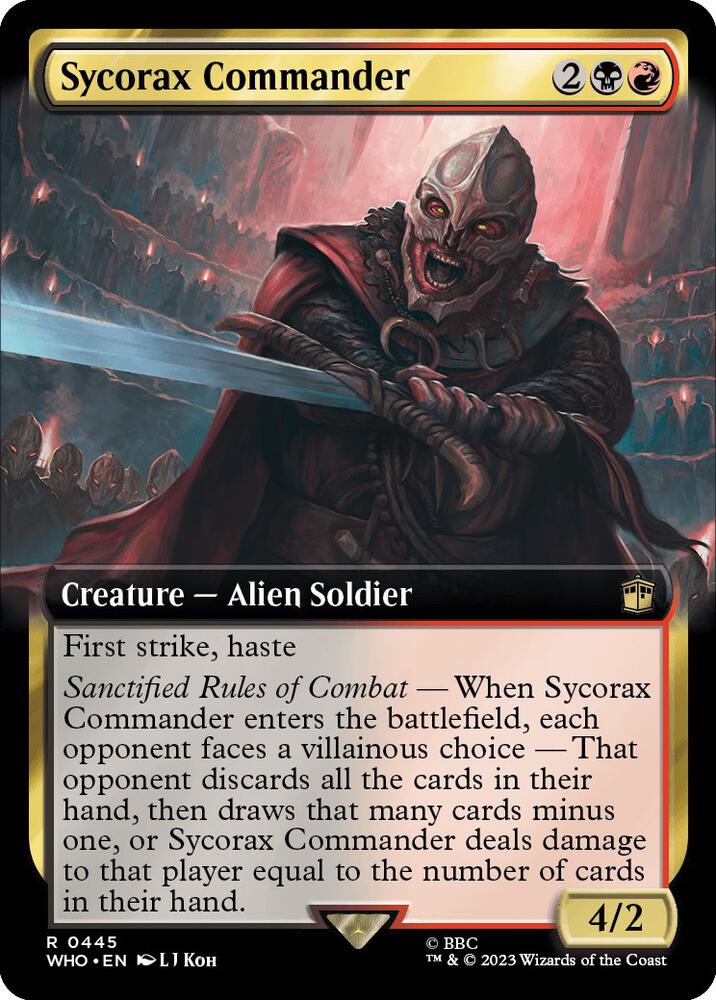 Sycorax Commander 445/331 (Universes Beyond: Doctor Who)  - Extended Art Foil | Good Games Morley