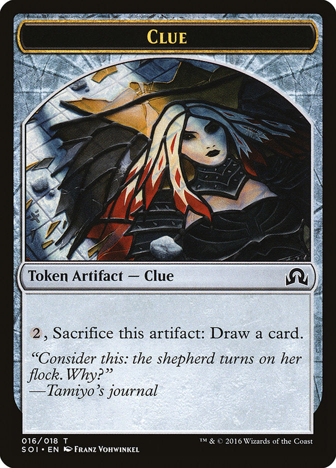 Clue Token (016/018) [Shadows over Innistrad Tokens] | Good Games Morley
