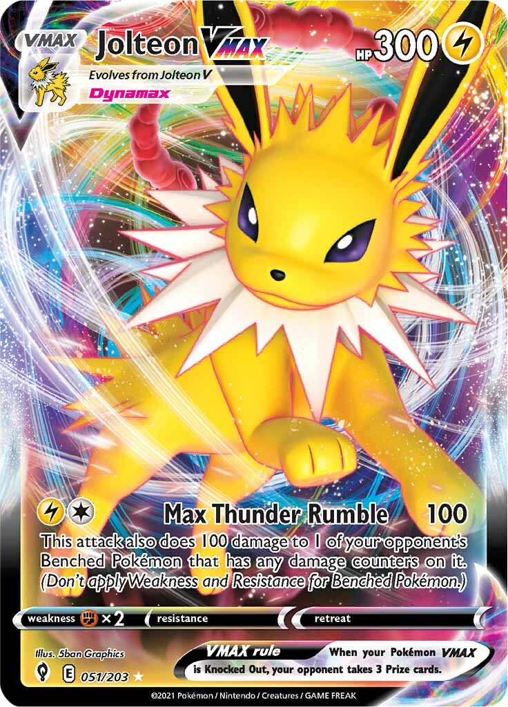 Jolteon VMAX (051/203) [Sword & Shield: Evolving Skies] | Good Games Morley