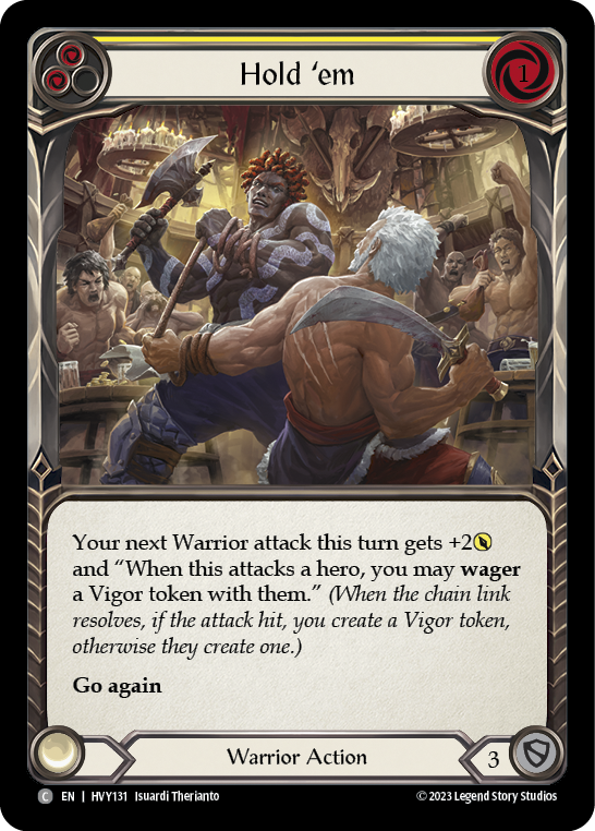 Hold 'em (Yellow) [HVY131] (Heavy Hitters)  Rainbow Foil | Good Games Morley