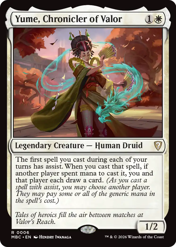 Yume, Chronicler of Valor [Mystery Booster: Commander Edition] | Good Games Morley