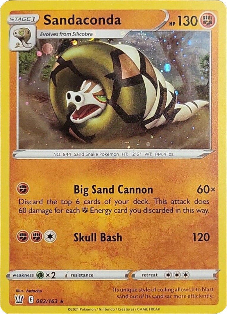 Sandaconda (082/163) (Cosmos Holo) [Sword & Shield: Battle Styles] | Good Games Morley