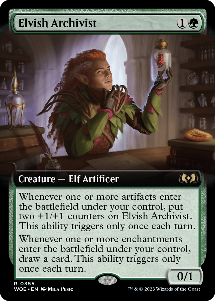 Elvish Archivist (Extended Art) [Wilds of Eldraine] | Good Games Morley