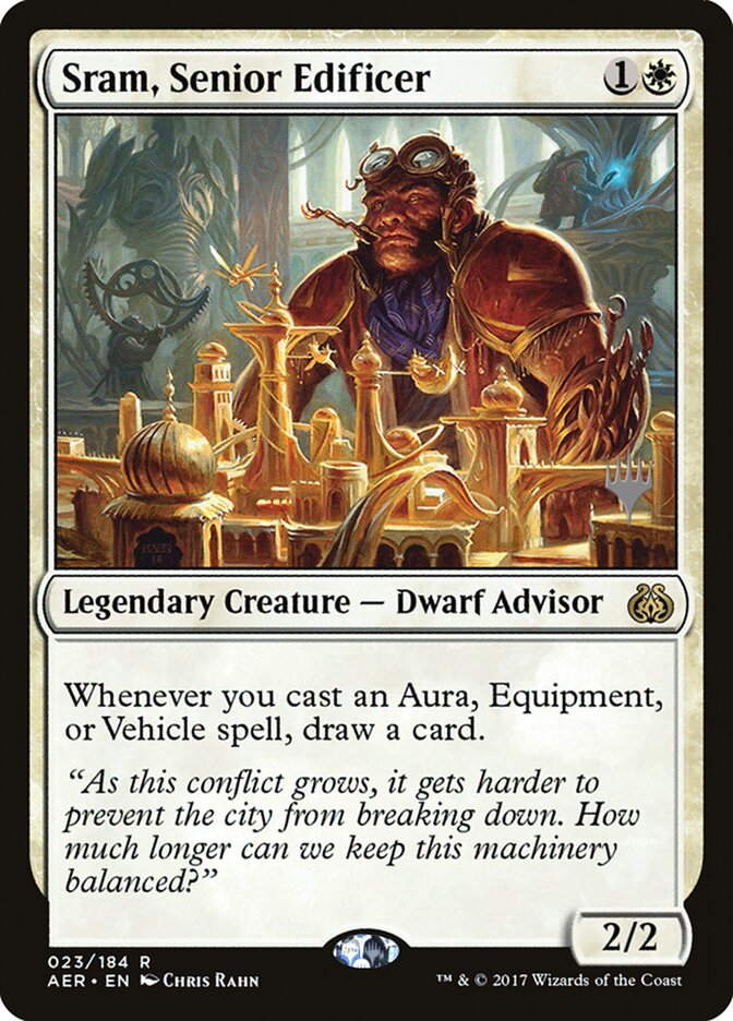 Sram, Senior Edificer [Aether Revolt Promos] | Good Games Morley