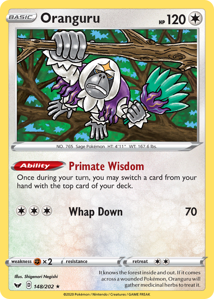 Oranguru (148/202) [Sword & Shield: Base Set] | Good Games Morley