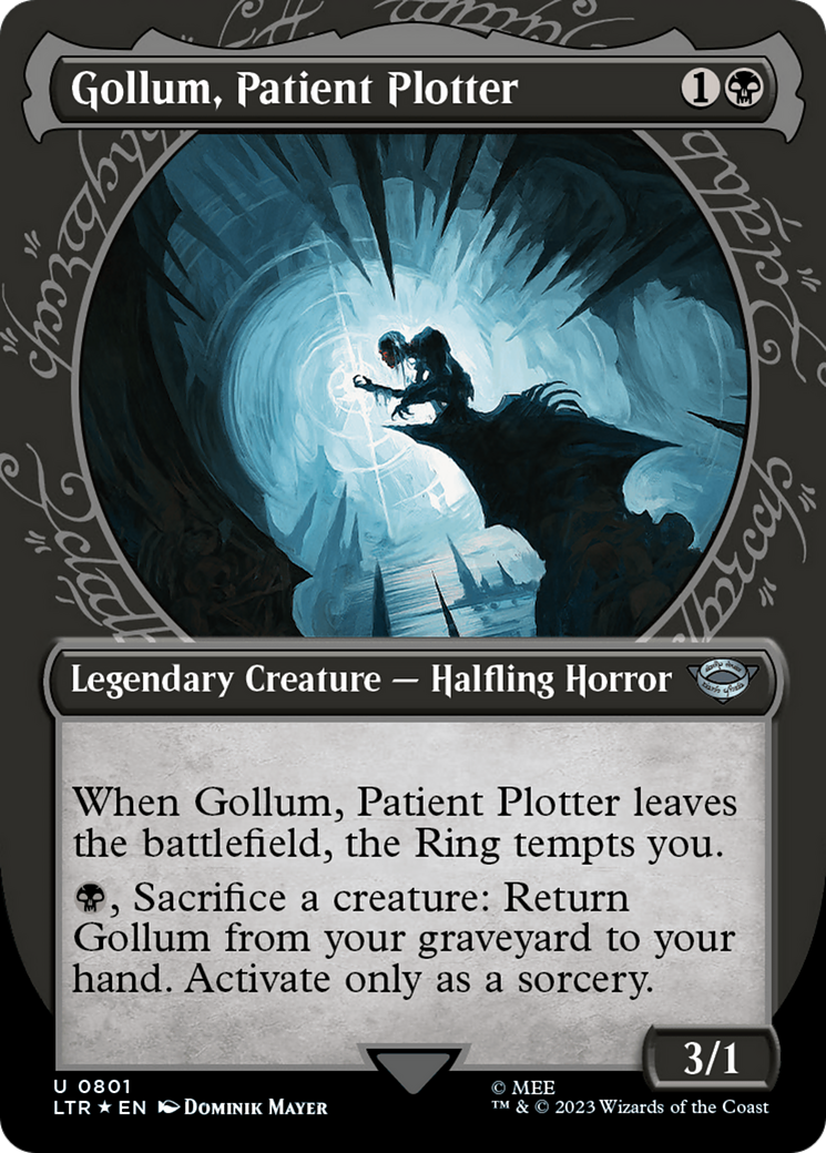 Gollum, Patient Plotter (Showcase) (Surge Foil) [The Lord of the Rings: Tales of Middle-Earth] | Good Games Morley