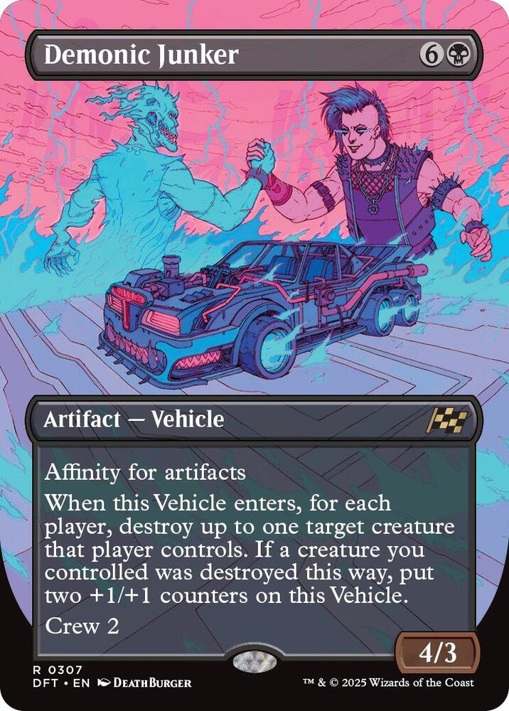 Demonic Junker 307/291 (Aetherdrift)  - Borderless Foil | Good Games Morley
