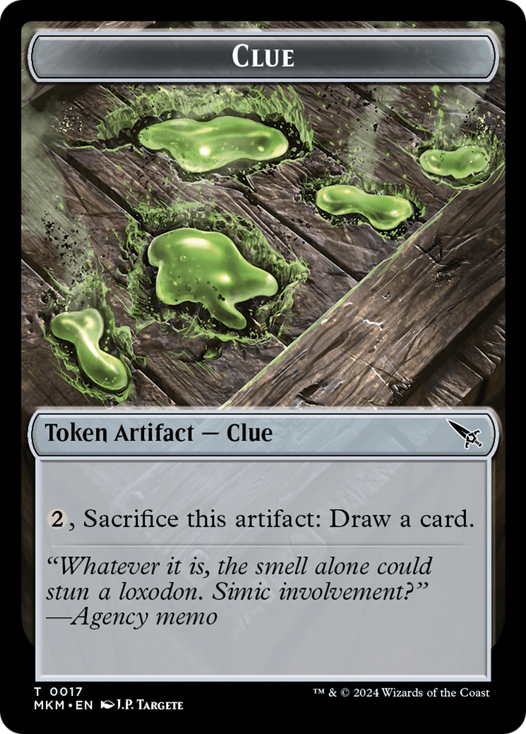 Clue (0017) // A 0044 Double-Sided Token [Murders at Karlov Manor Tokens] | Good Games Morley