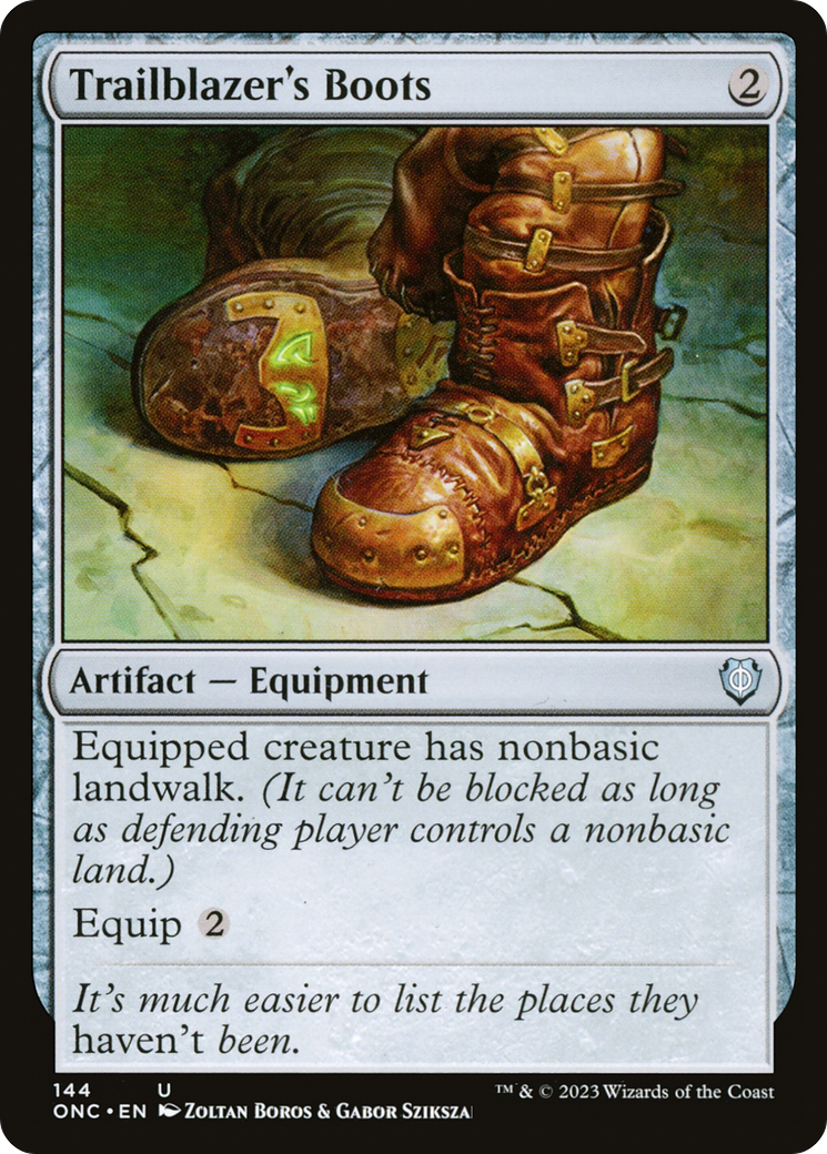 Trailblazer's Boots [Phyrexia: All Will Be One Commander] | Good Games Morley