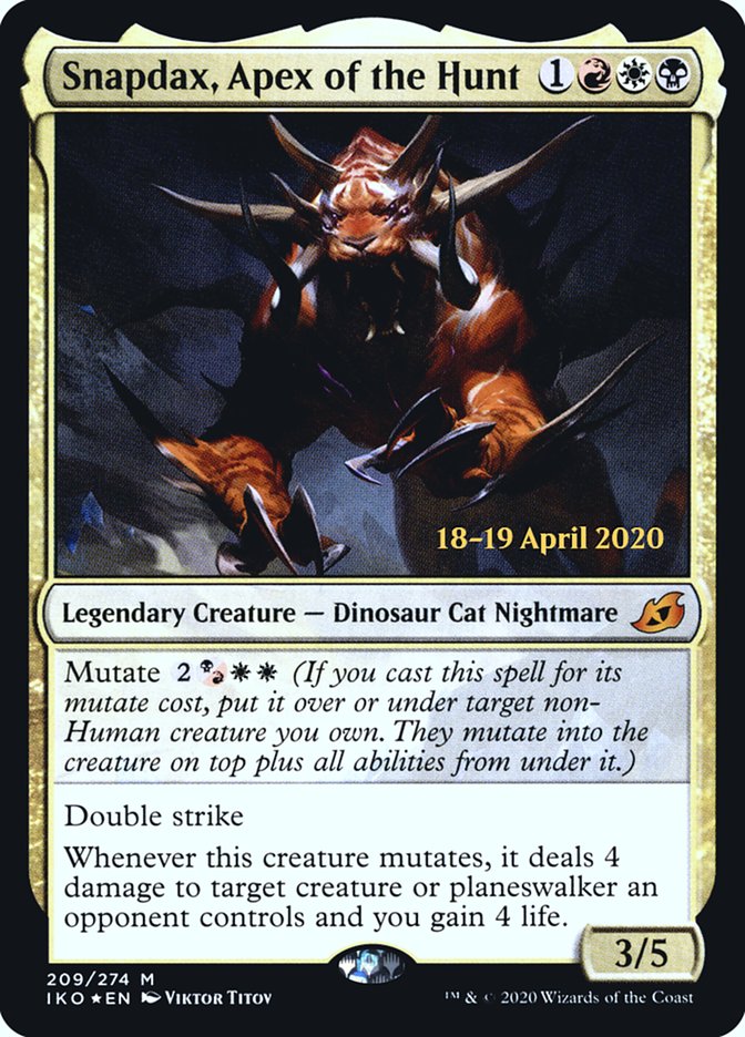 Snapdax, Apex of the Hunt [Ikoria: Lair of Behemoths Prerelease Promos] | Good Games Morley