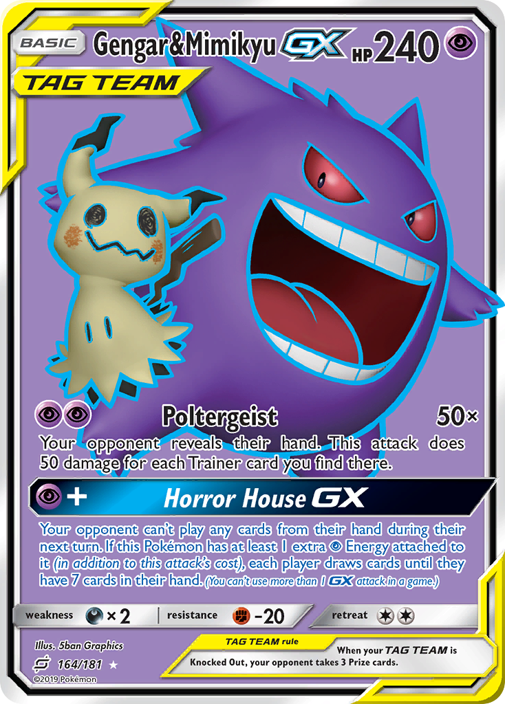 Gengar & Mimikyu GX (164/181) [Sun & Moon: Team Up] | Good Games Morley