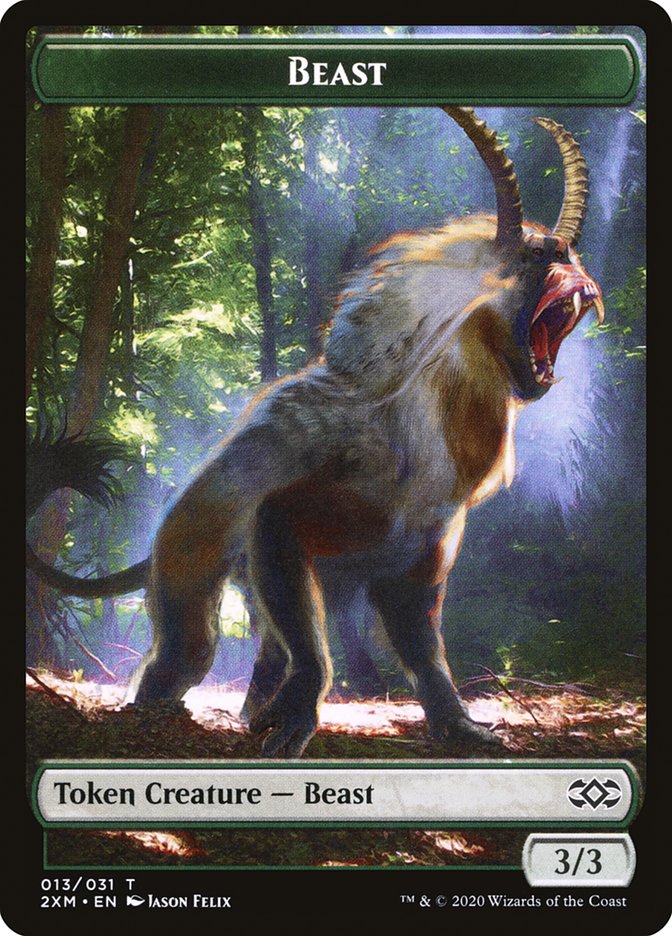Ape // Beast Double-Sided Token [Double Masters Tokens] | Good Games Morley
