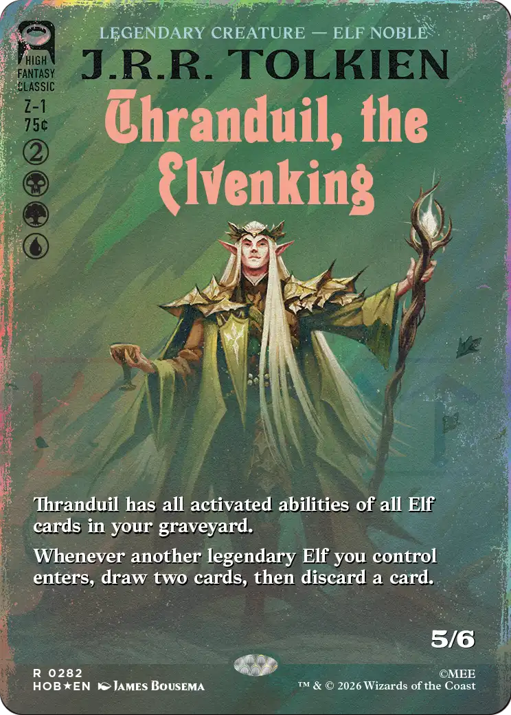 Thranduil, the Elvenking (Borderless) (Surge Foil) [The Hobbit] | Good Games Morley