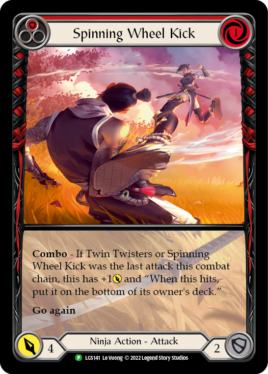 Spinning Wheel Kick (Red) [LGS141] (Promo)  Rainbow Foil | Good Games Morley