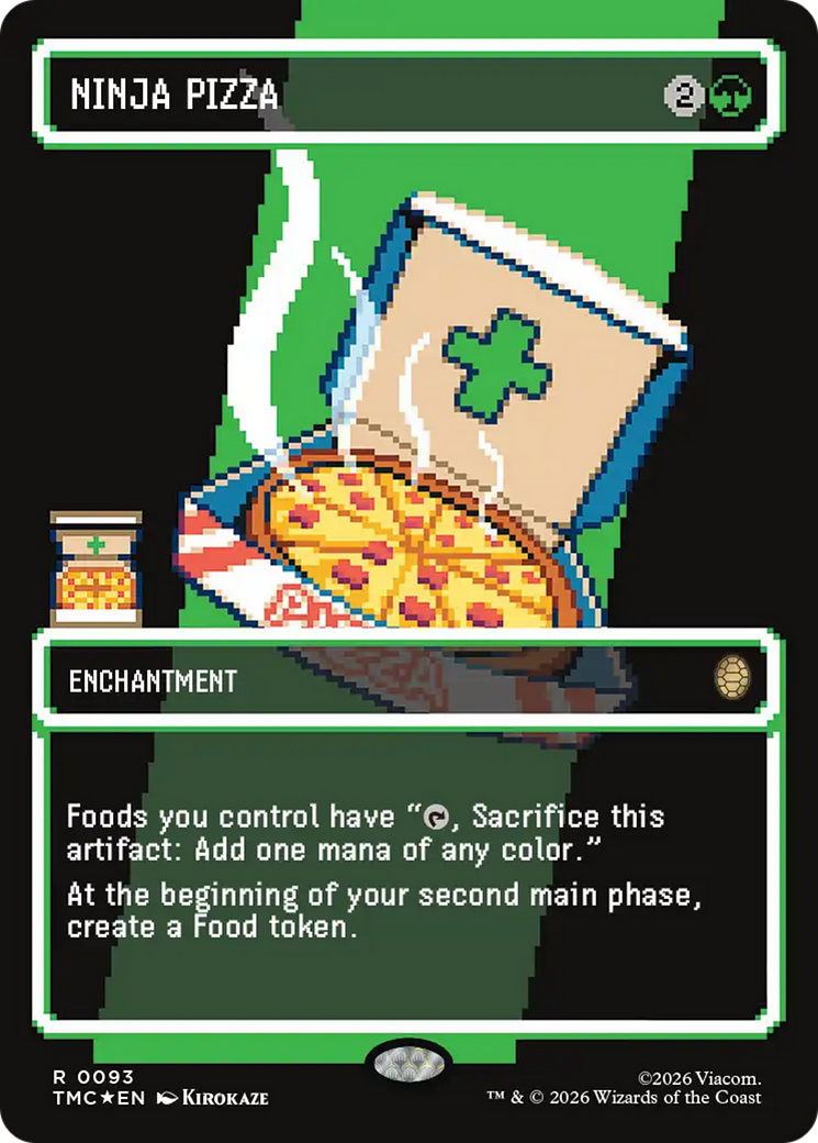 Ninja Pizza (Borderless) (Surge Foil) [Teenage Mutant Ninja Turtles Commander] | Good Games Morley