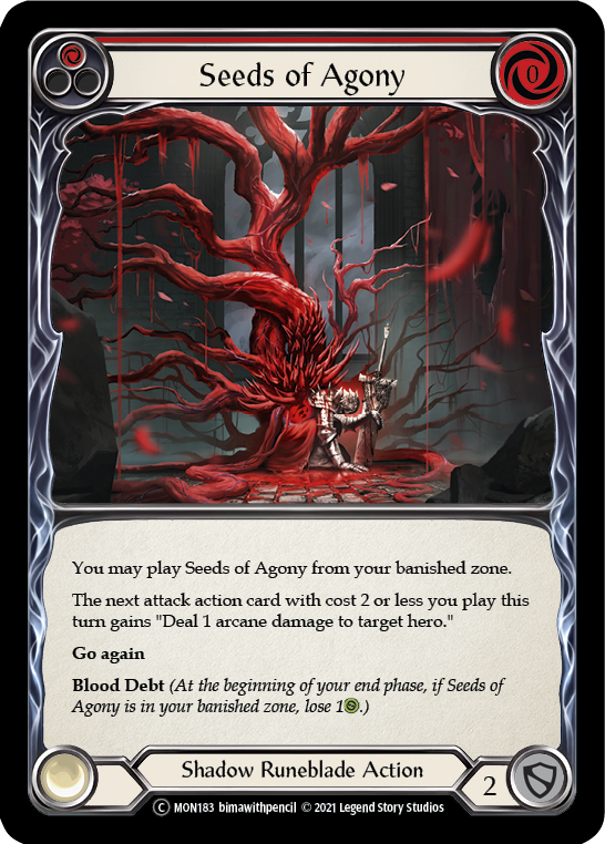 Seeds of Agony (Red) [U-MON183] (Monarch Unlimited)  Unlimited Normal | Good Games Morley
