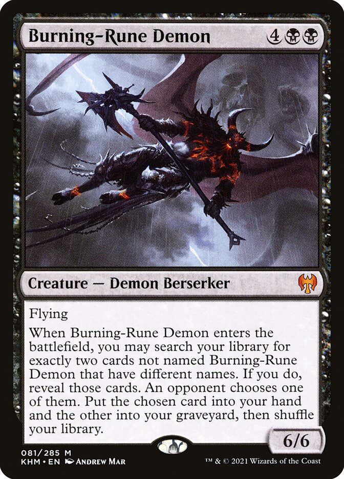 Burning-Rune Demon 81 (Kaldheim)  | Good Games Morley