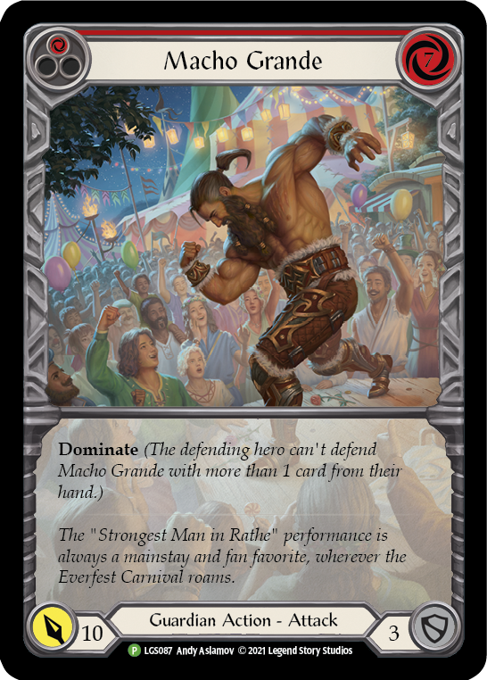 Macho Grande (Red) [LGS087] (Promo)  Rainbow Foil | Good Games Morley