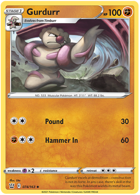 Gurdurr (074/163) [Sword & Shield: Battle Styles] | Good Games Morley