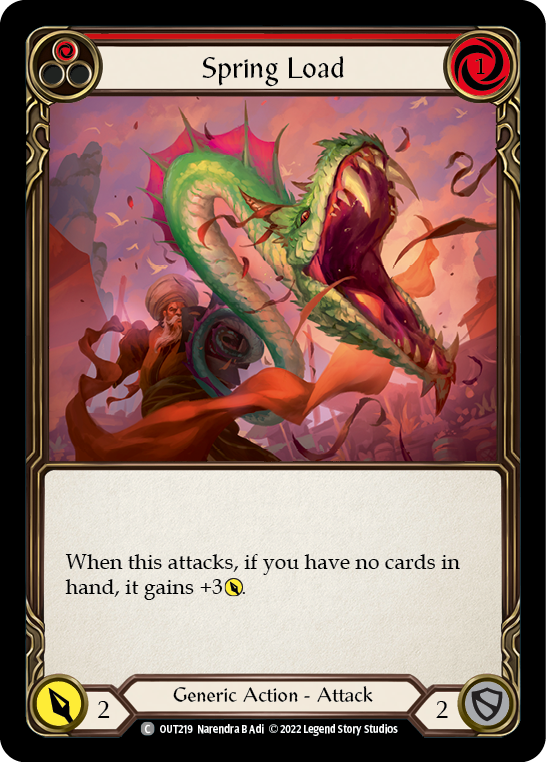 Spring Load (Red) [OUT219] (Outsiders)  Rainbow Foil | Good Games Morley