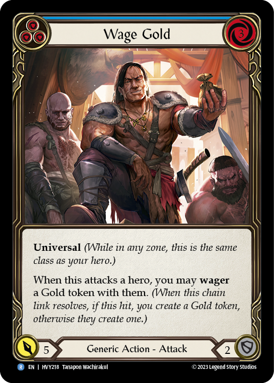 Wage Gold (Blue) [HVY218] (Heavy Hitters)  Rainbow Foil | Good Games Morley