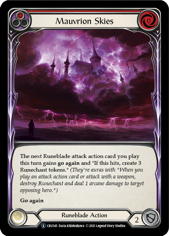 Mauvrion Skies (Red) [U-CRU145] (Crucible of War Unlimited)  Unlimited Rainbow Foil | Good Games Morley