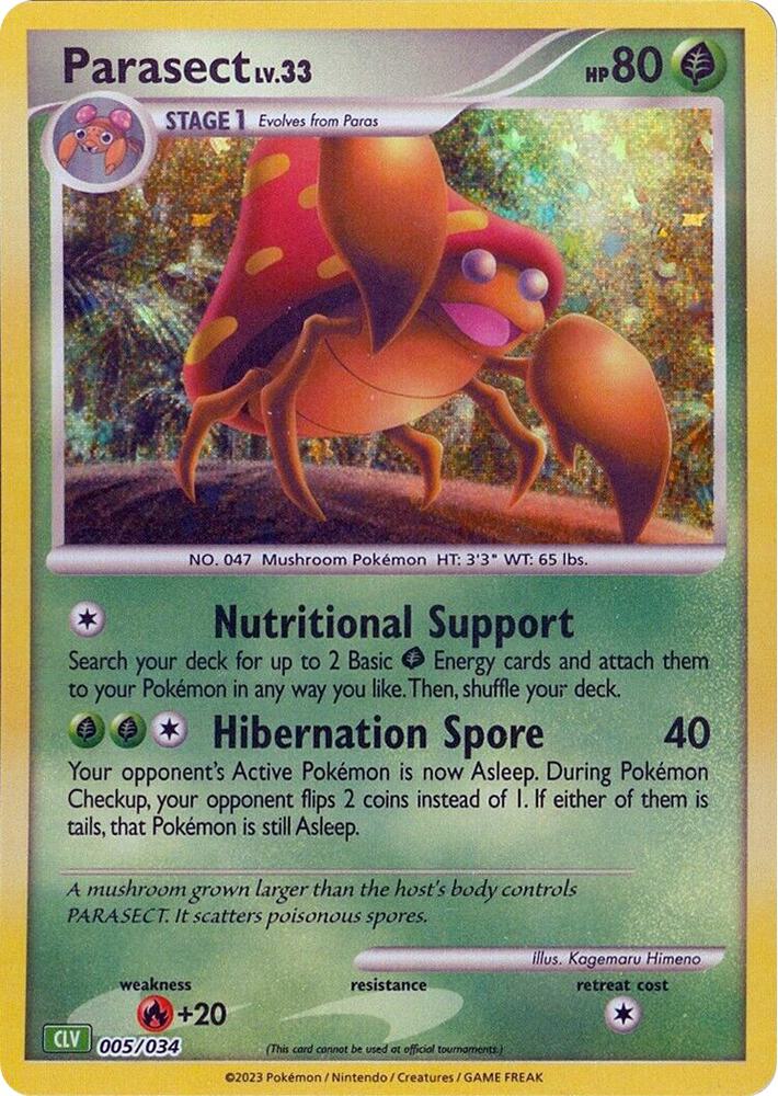 Parasect 005/034 (Trading Card Game Classic)  - Holofoil | Good Games Morley