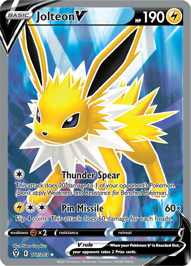 Jolteon V (177/203) [Sword & Shield: Evolving Skies] | Good Games Morley