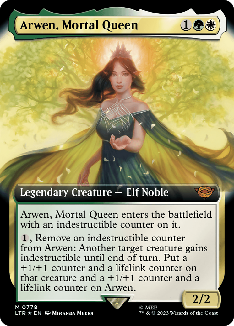 Arwen, Mortal Queen (Extended Art) (Surge Foil) [The Lord of the Rings: Tales of Middle-Earth] | Good Games Morley