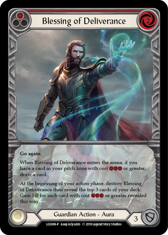 Blessing of Deliverance (Red) [LGS006-P] (Promo)  1st Edition Normal | Good Games Morley