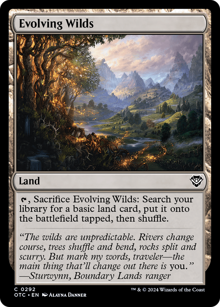 Evolving Wilds [Outlaws of Thunder Junction Commander] | Good Games Morley