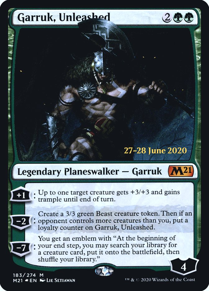 Garruk, Unleashed [Core Set 2021 Prerelease Promos] | Good Games Morley