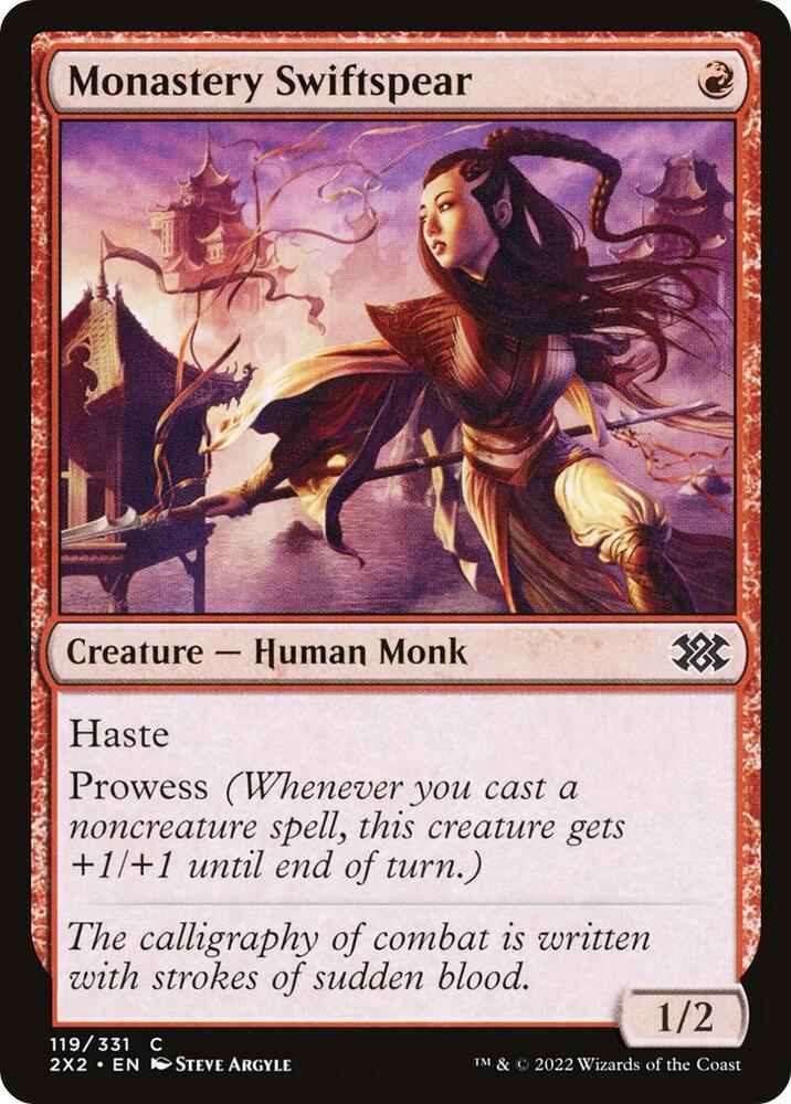 Monastery Swiftspear 119/331 (Double Masters 2022)  - Foil | Good Games Morley
