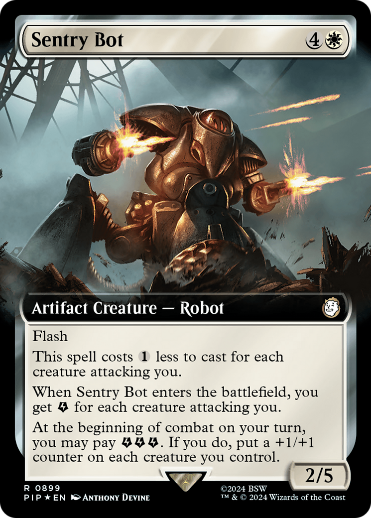 Sentry Bot (Extended Art) (Surge Foil) [Fallout] | Good Games Morley