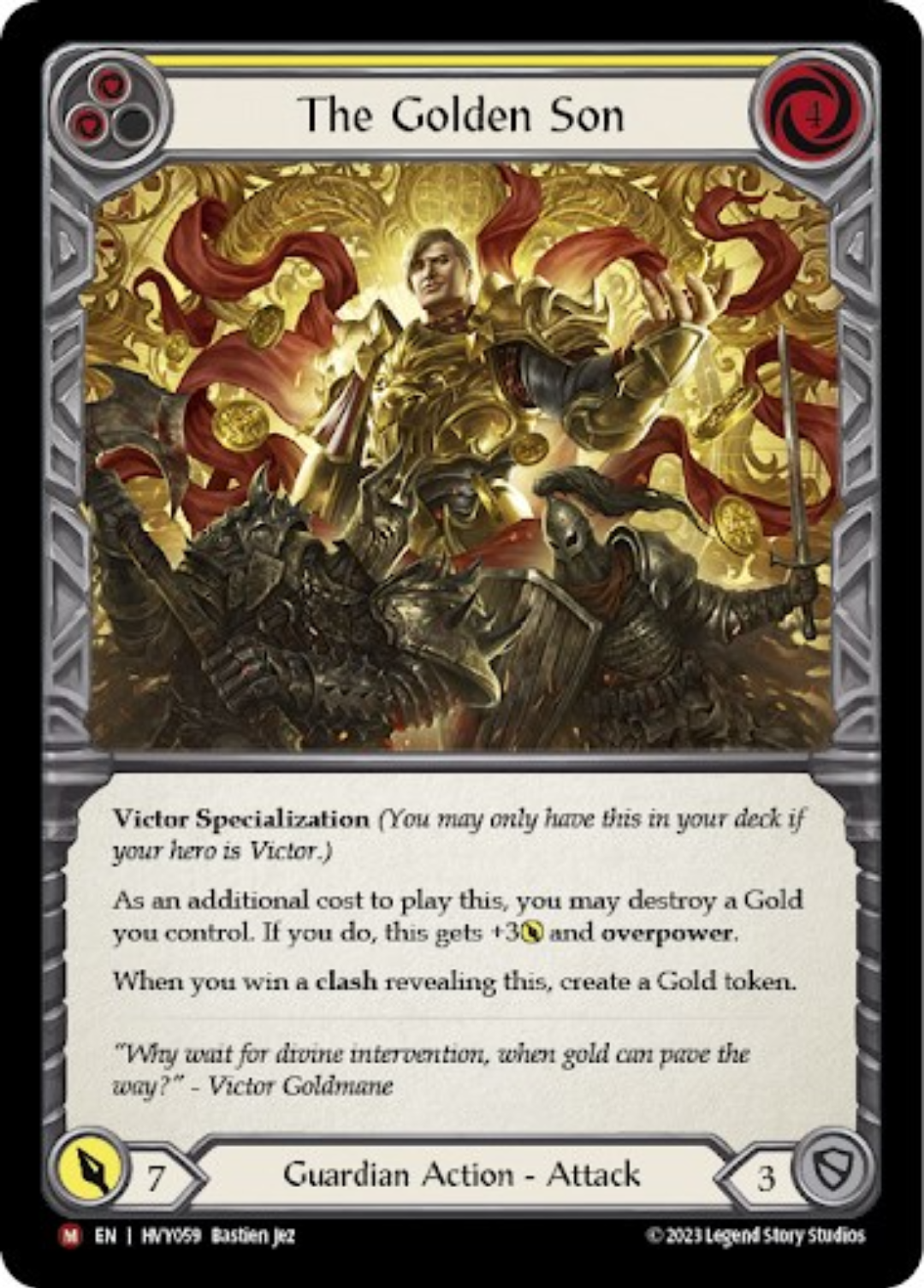 The Golden Son (Yellow) [HVY059] (Heavy Hitters)  Rainbow Foil | Good Games Morley