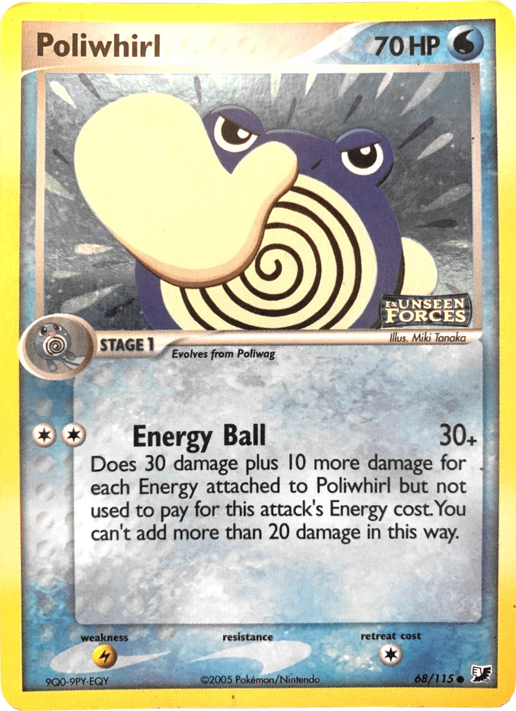 Poliwhirl (68/115) (Stamped) [EX: Unseen Forces] | Good Games Morley