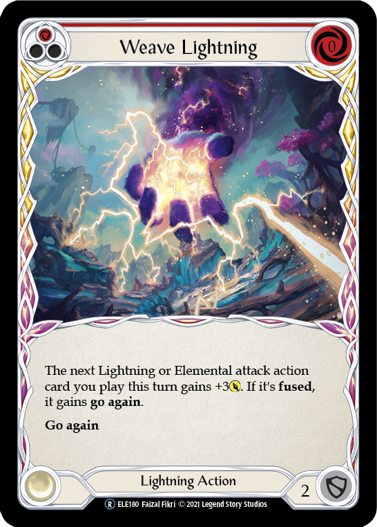 Weave Lightning (Red) [U-ELE180] (Tales of Aria Unlimited)  Unlimited Normal | Good Games Morley